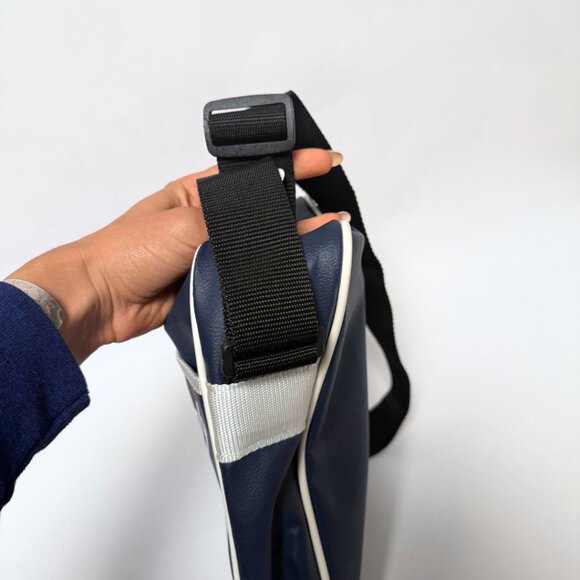 Brand New EMMEA Crossbody Messenger Bag – Made in Italy – Navy & White - Picture 8 of 12